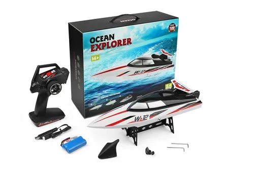 RC 2,4 Ghz Speedboot TIGER SHARK W-12 – Ferngesteuertes Rennboot