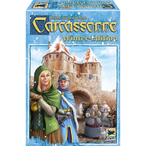 Schmidt Spiele Carcassonne Winter Edition - Gesellschaftsspiel, strategisches Bauen in winterlicher Atmosphäre, ideal für gemütliche Spieleabende mit Freunden und Familie.