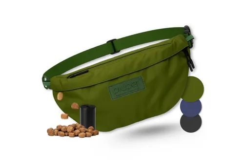 Piupet Leckerlibeutel Leckerlitasche Hund wasserdicht – Gassitasche 3 Fächern & Innentasche