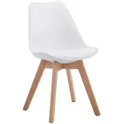 CLP Besucherstuhl Borneo V2 aus Kunstleder - Bürostuhl Borneo V2 – Moderner Besucherstuhl mit elegantem Design, stabiler Holzstruktur und komfortabler Polsterung für stundenlangen Sitzkomfort. Ideal für stilvolle Büros und Esszimmer.