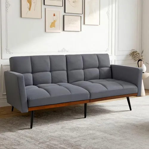 GLP Schlafsofa mit 5-fach verstellbarer Rückenlehne, klappbarer 2-Sitzer, Couch mit Bettfunktion, modernes Loveseat für kleine Räume, Gästezimmer