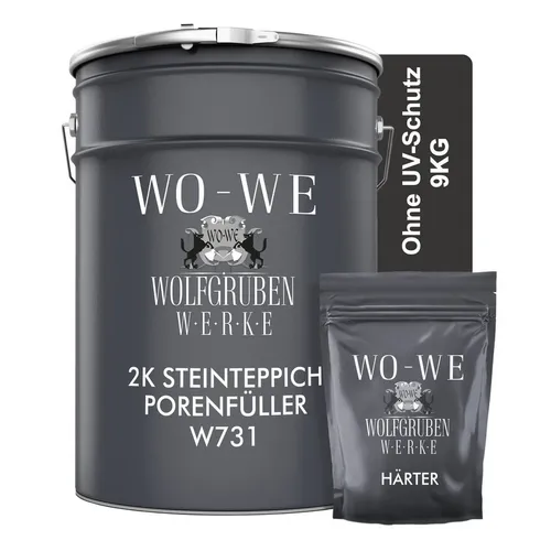 WO-WE 2K Epoxidharz Steinteppich Porenfüller W731 - Naturstein-Imprägnierung mit UV-Schutz, ideal für Steinteppiche in Innen- und Außenbereichen, verlängert die Lebensdauer und verbessert die Wischbarkeit.
