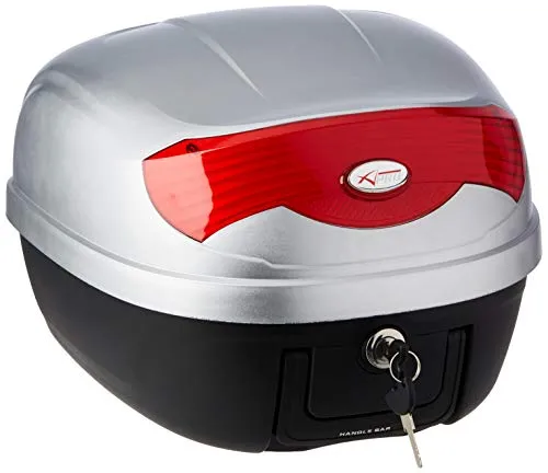 A-Pro Universal Motorcycle Motorbike Scooter Rear Luggage Topcase Topbox 29 lt Silver