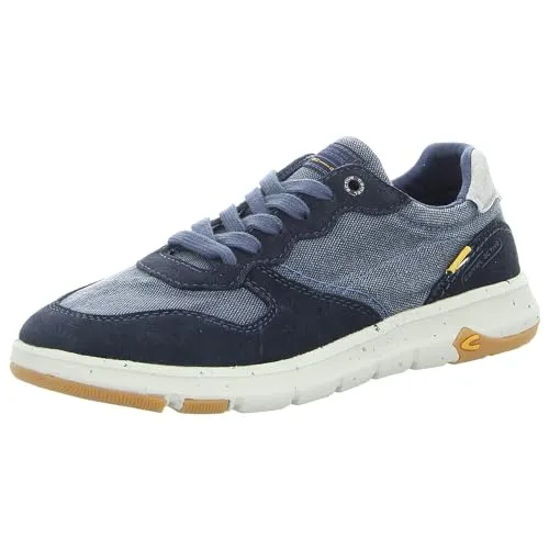camel active Herren Sneaker 54HV002, Blau, 43 EU - Herren-Sneaker aus robustem Canvas mit Lederbesatz, ideal für den Alltag. Leichte EVA-Sohle und stylisches zweifarbiges Design für optimalen Tragekomfort.
