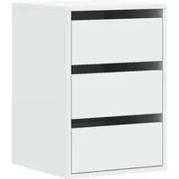 vidaXL Kommode Weiß 40x41x58 cm - Kommode aus langlebigem Holzwerkstoff mit 3 Schubladen für optimalen Stauraum, ideal für die Organisation im Wohnbereich. Zeitloses Design und pflegeleicht.