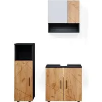 Vicco Badmöbel Set Irma - Elegantes Badezimmermöbel - Badmöbel-Sets mit hochwertiger Melaminharzbeschichtung, strapazierfähig und pflegeleicht, ideal für ein stilvolles Badezimmer.