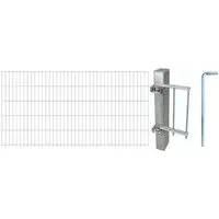 Alberts 10m Doppelstabmattenzaun-Set 6-5-6 fvz, Höhe 1m - Doppelstabmattenzaun Komplettset, feuerverzinkt und wartungsfrei, ideal für langlebigen und stabilen Zaunbau. Inklusive 5 Gittermatten und 6 Zaunpfosten, made in Germany.