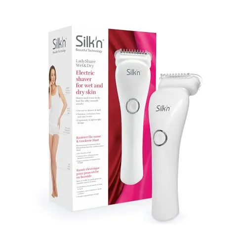 Silk'n LadyShave Wet & Dry - Elektrischer Damenrasierer - Nasse und Trockene Haut