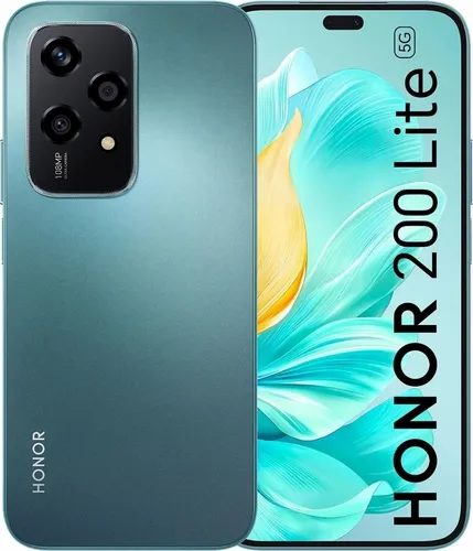 HONOR 200 Lite 5G - 8GB RAM, 256GB Speicher, Dual SIM, leistungsstarkes Smartphone in Grün (Cyan Lake)