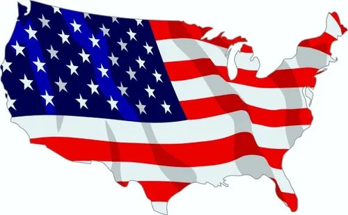 Hermann Schütz Aufkleber USA Landkontur Dimension 50x70mm  Aufkleber