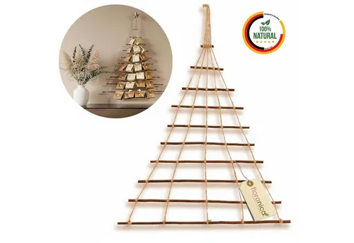 Floranica Hänge-Weihnachtsbaum Weihnachtsdeko für Wand & Tür Tannenbaum Weihnachtsschmuck (1 St., 70 cm Hoch), DIY Holzleiter für Adventskalender festliche Dekoration Weihnachtsbaum