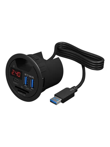 ICY BOX Schreibtisch-Hub mit USB-A und USB-C