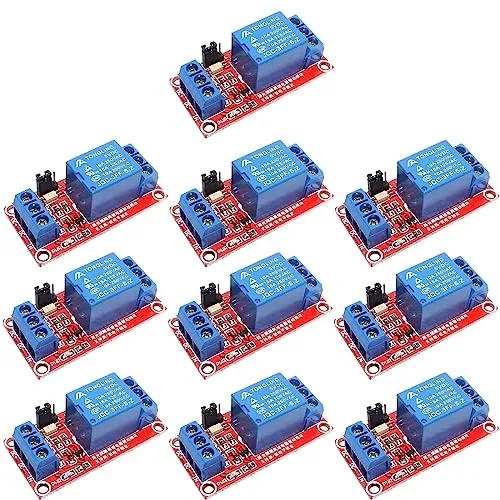 Stücke Relais Modul 5V: 1 Kanal Relaisplatine mit Optokoppler, Trigger Erweiterungsplatine Relaiskarte Relaismodul, Unterstützt High und Low Level Trigger Relaisschalt Modul für Arduino 10