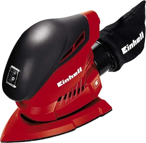 Einhell Multischleifer TH-OS 1016 - 100 W, ergonomisches Design mit Softgriff, ideal für Ecken und Kanten, inklusive Schleifpapier P120 und Staubabsaugung