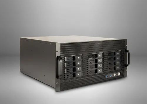 INTER-TECH IPC 5U-5512 Storage - Server-Zubehör mit hochwertigem 19 Zoll Gehäuse, ideal für professionelle Netzwerklösungen. Unterstützt bis zu 12 Hot-Plug-Festplatten und bietet exzellente Verarbeitung für maximale Zuverlässigkeit.