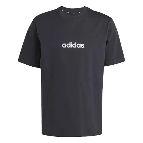 adidas ESSENTIALS LINEAR Poloshirt - Poloshirt aus weichem Baumwolljersey, modernes Design mit auffälligem Branding und überschnittenen Schultern, ideal für Alltag und Freizeit.