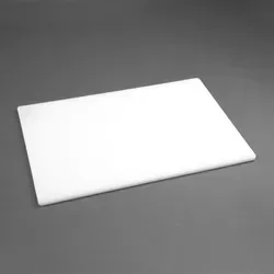 Hygiplas LDPE Schneidebrett Weiß 60x45x1cm - Schneidebrett aus hochwertigem LDPE, 60x45x1cm, farbkodiert zur Vermeidung von Kreuzkontamination. Ideal für sichere Lebensmittelzubereitung in Gastronomie und Haushalt.