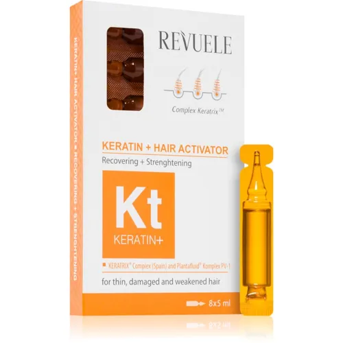 Revuele Ampoules Keratin + Hair Activator Ampulle für dünnes, gestresstes Haar 8x5 ml