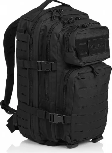 Mil-Tec Rucksack 14002702 Schwarz - Vielseitiger Outdoor-Rucksack - Rucksäcke mit 36L Volumen, gepolsterten Schultergurten und zahlreichen Fächern für optimale Organisation. Ideal für Outdoor-Aktivitäten und Reisen.