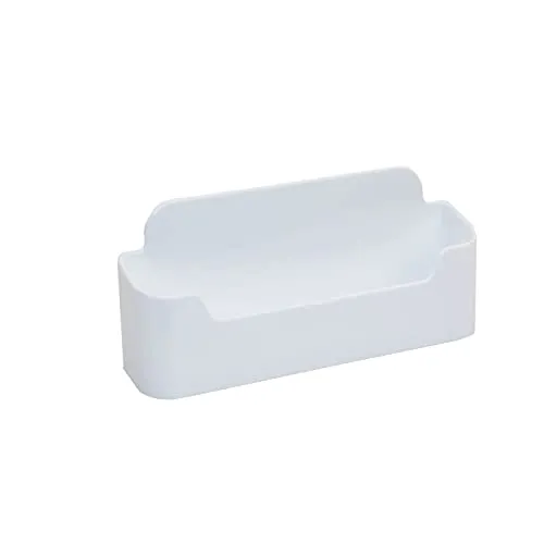 ogoPLUS Visitenkartenständer Querformat weiß / Visitenkartenhalter Visitenkarten Ständer Aufsteller Werbung Büro