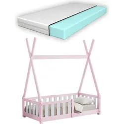 Kinderbett ‘Helsingborg’ mit Matratze und Rausfallschutz