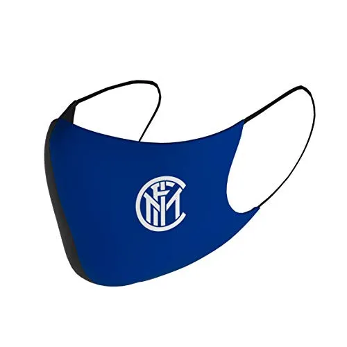 Inter, Unisex-Gesichtsmaske, Erwachsener, Blau, 3 Stück