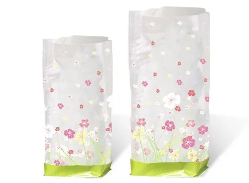 GESCHENK-BODENBEUTEL BLUMEN 11,5 x 19 cm FOLIEN-BEUTEL GESCHENKVERPACKUNG