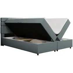 Panda Möbel Boxbett, Hellblau, 180x206 cm in silber von Panda Möbel