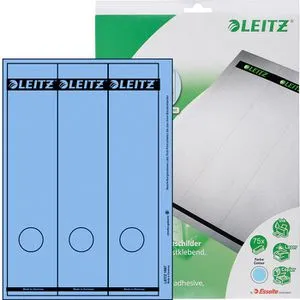 Leitz 1687 Rückenschilder blau 61 x 285mm - 75 Stück - Etiketten für Ordner A4, selbstklebend und permanent haftend. Ideal für eine professionelle Beschriftung mit Kopierern oder Druckern. Made in Germany.