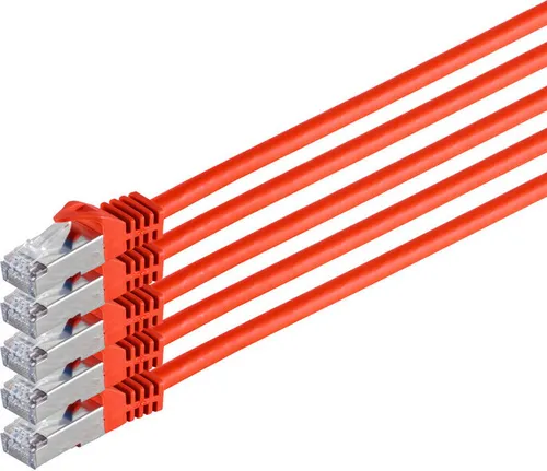 RJ45 Patchkabel m. CAT 7 Rohkabel PIMF rot 2m