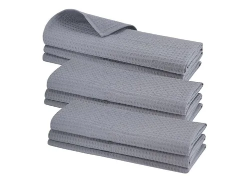 Engelland Geschirrtuch Poliertuch 9-tlg. Waffel-Pique - Geschirrtücher aus 100% Baumwolle mit Waffelpiqué für streifenfreies Trocknen. Saugfähig, langlebig und mit Aufhängeschlaufe – ideal für Küche und Gastronomie.