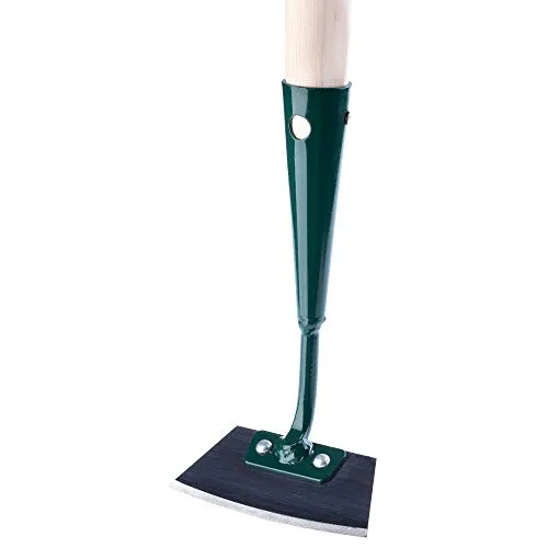 KADAX Gartenhacke, Unkrauthacke, Jäter aus Stahl-Emaille, Unkrautstecher mit langem Stiel aus Holz, für Garten, Unkraut, Moos, Gras, Unkrautentferner, Gartenzubehör