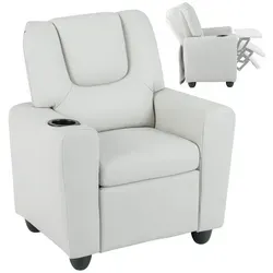 COSTWAY Kindersofa, Kindersessel mit verstellbarer Rückenlehne & Fußstütze beige