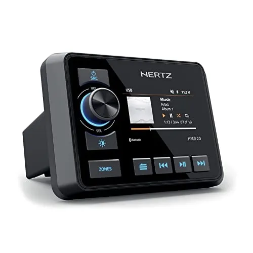 Hertz HMR 20 Receiver Multimedia Nautisch Tuner RDS USB Bluetooth - Autoradio für extreme Seebedingungen, HMR 20 DAB+ mit Bluetooth für müheloses Streaming und zuverlässigen Empfang auf hoher See.