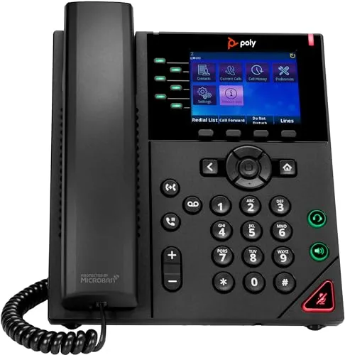 HP Obi VVX 350 6-Line IP Phone - Festnetztelefone mit PoE-Unterstützung, ideal für effiziente Kommunikation in Büros mit bis zu 6 Leitungen.