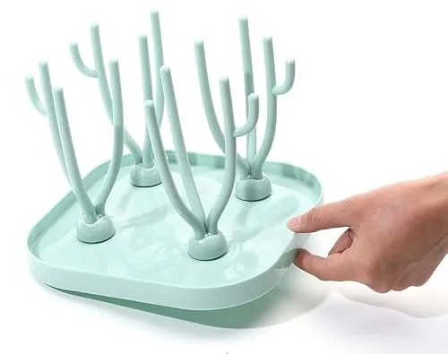 PIQIUQIU Abtropfgestell für Babyflaschen, Trockenständer Babyflaschen, Flaschenhalter Baby, Abtropfgestell Flaschen-21x21x16.5cm