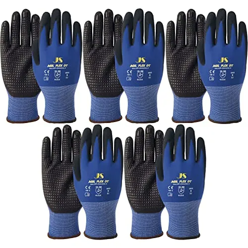 vasalat Arbeitshandschuhe mit Noppen Agil Flex DT Montagehandschuhe Größe 10, XL - 5 Paar