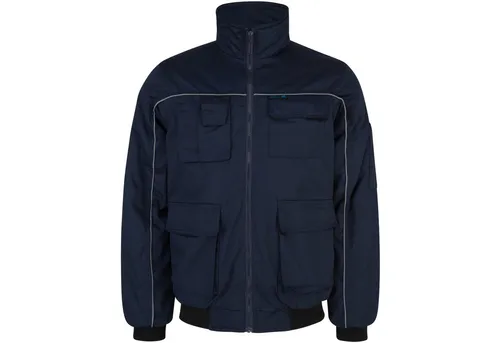 PRO FIT Arbeitsjacke Profi, Extra warme Jacke, Multifunktionale Arbeiterjacke, Unisex (1, Stück) mit Reflexstreifen, Multitaschen & Hoher Kragen, Sehr robust und warm
