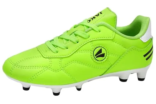 JAKO J-SFG Signature Fußballschuh, neon Yellow/Jet Black, 43 EU - Fußballschuhe für Jungen mit Pro Traxion Technologie für optimale Traktion und Unterstützung. Leicht und bequem dank SoftTouch Upper und Fast Dry Lining für trockene Füße.