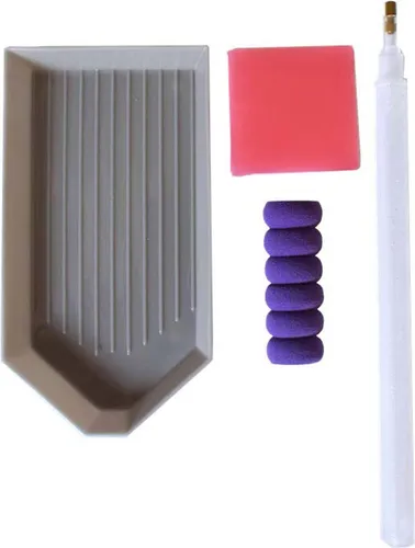 DIAMOND DOTZ® Original Diamond Painting Zubehör Set, 3 teilig mit Antirutsch-Stylus, Schale, Wachs