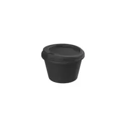 Kaffeebecher Mehrwegbecher To Go Becher mit Deckel, 0,1 Liter 01959202-00000 , 1 Stück, Farbe: schwarz