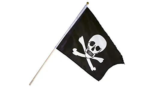 Holzspielerei Piratenflagge klein 2-farbig in schwarz von Holzspielerei
