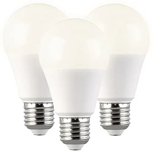 Luminea Glühlampe: 3er Set LED-Lampen, E, 9 W (ersetzt 120 W), E27, warmweiß, 1.050 lm (Glühbirne LED E27, LED-Lampen Tropfenform, Wohnzimmerleuchten)