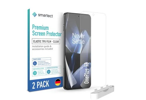 smartect Displayschutzfolie TPU Schutzfolie Klar für OnePlus 13, Set, 2 Stück, Panzerfolie Bildschirm Displayfolie