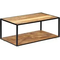 vidaXL Couchtisch 90x50 cm aus massivem Altholz - Eleganter Couchtisch im Vintage-Design aus robustem Altholz und pulverbeschichtetem Stahl. Stabil und einzigartig, mit Ablagefläche und sofort einsatzbereit – kein Zusammenbau nötig!