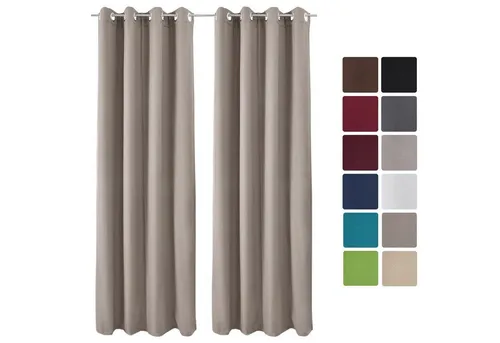 Beautissu Ösenschal Amelie Luna 2er Set, Thermo Gardinen 140x245cm - Fertiggardinen mit 90% Lichtundurchlässigkeit und hervorragendem Wärme- und Kälteschutz. Ideal für Energieeffizienz und ein stilvolles Ambiente in jedem Raum.