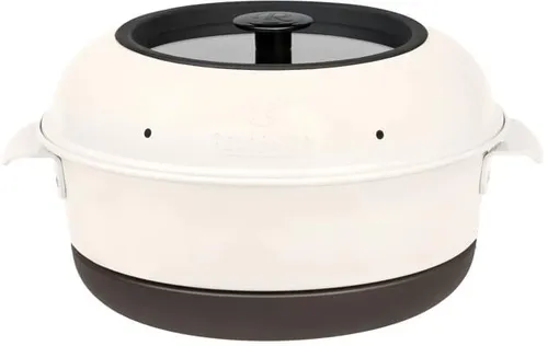 ROADBAKER® Mobiler Backofen – Der ideale Campingbackofen für Wohnmobile & Co. - Campingbackofen für Gaskocher & Elektroherd mit hitzebeständigem Glasdeckel für komfortables Backen unterwegs – ideal für frische Backwaren auch im Freien.