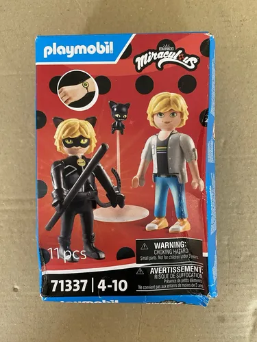 PLAYMOBIL 71337 Miraculous Adrien Cat Noir - Detailreiches Spielset mit hochwertigen Figuren und Accessoires für kreativen Spielspaß ab 4 Jahren