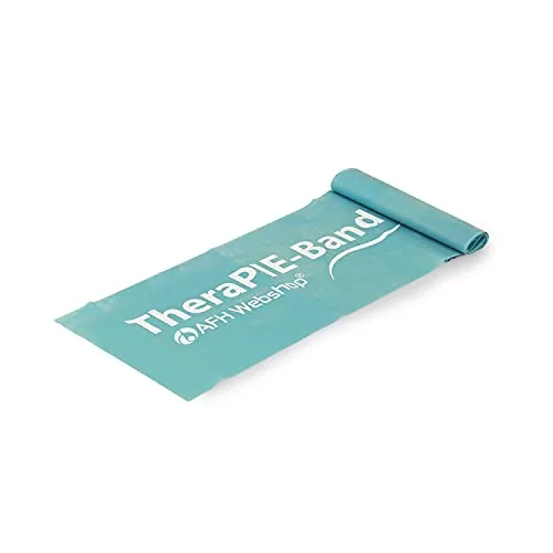 AFH Webshop Therapie Band | Übungsband | Fitnessband | Trainingsband | ca. 2m | sehr leicht | hellblau