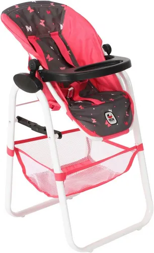 Bayer Chic 2000 Puppen Hochstuhl Butterfly Koralle - Kleidung & Accessoires, stilvoller Hochstuhl für Puppen mit einem bezaubernden Butterfly-Design – ideal für kreative Rollenspiele!